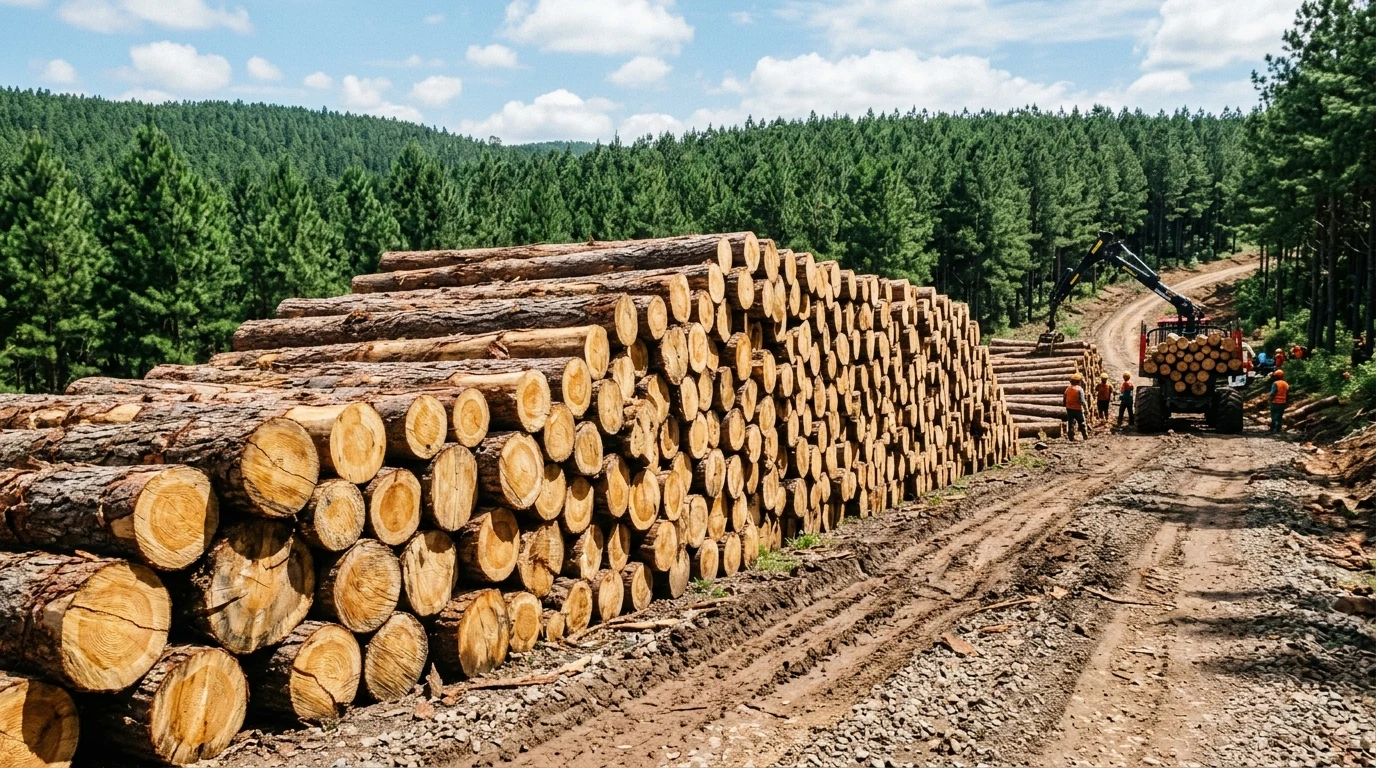 Floresta de Pinus em propriedade rural